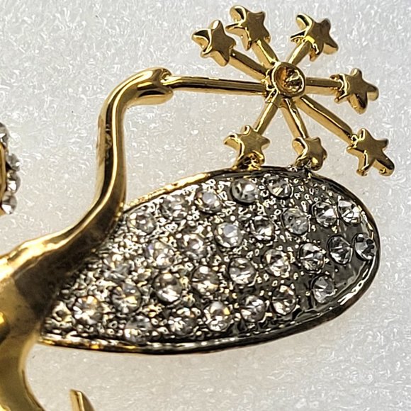 Gold Tone Angel Brooch with Magic Wand - Picture 11 of 15